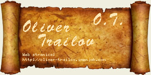 Oliver Trailov vizit kartica